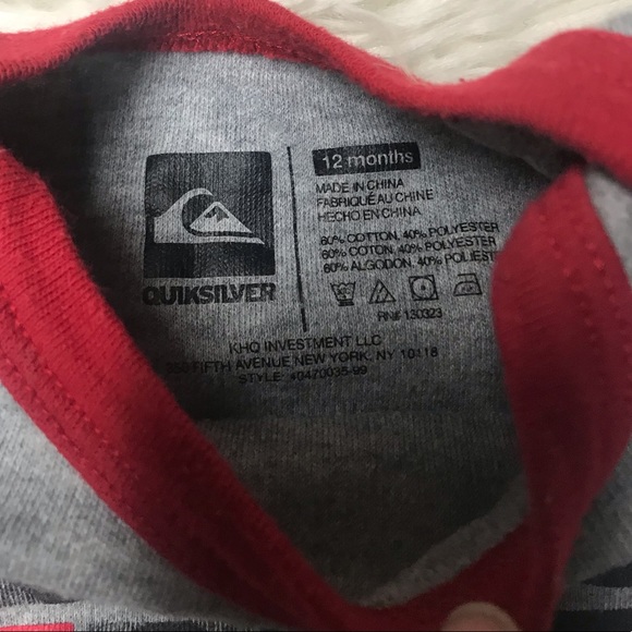Quicksilver | Cute boys onesie size 12 months - Picture 3 of 3